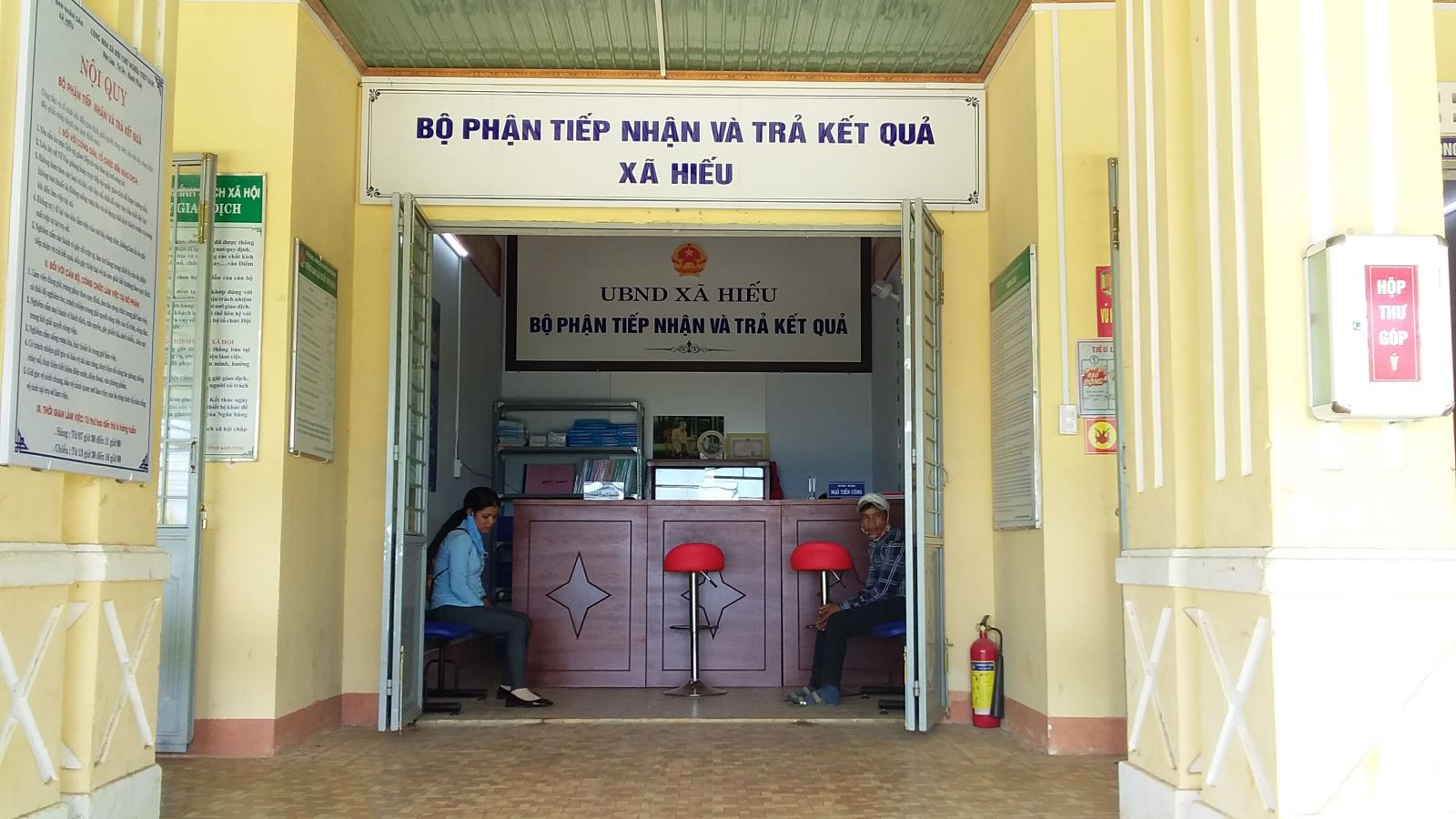 Bộ phận tiếp nhận và trả kết quả Xã Hiếu.